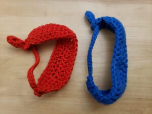 Fidget bracelets in red and blue